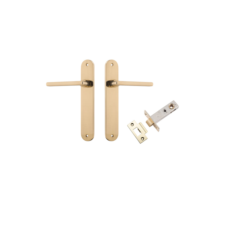 Baltimore Lever - Oval Backplate Passage Kit Polished Brass