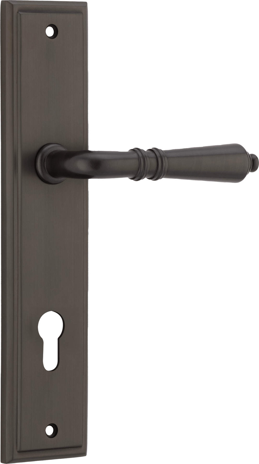 Sarlat Lever - Stepped Backplate Signature Brass