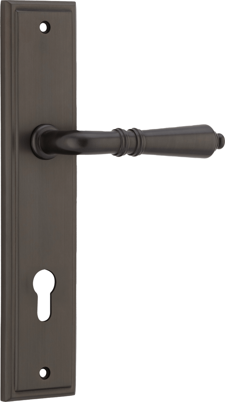 Sarlat Lever - Stepped Backplate Signature Brass
