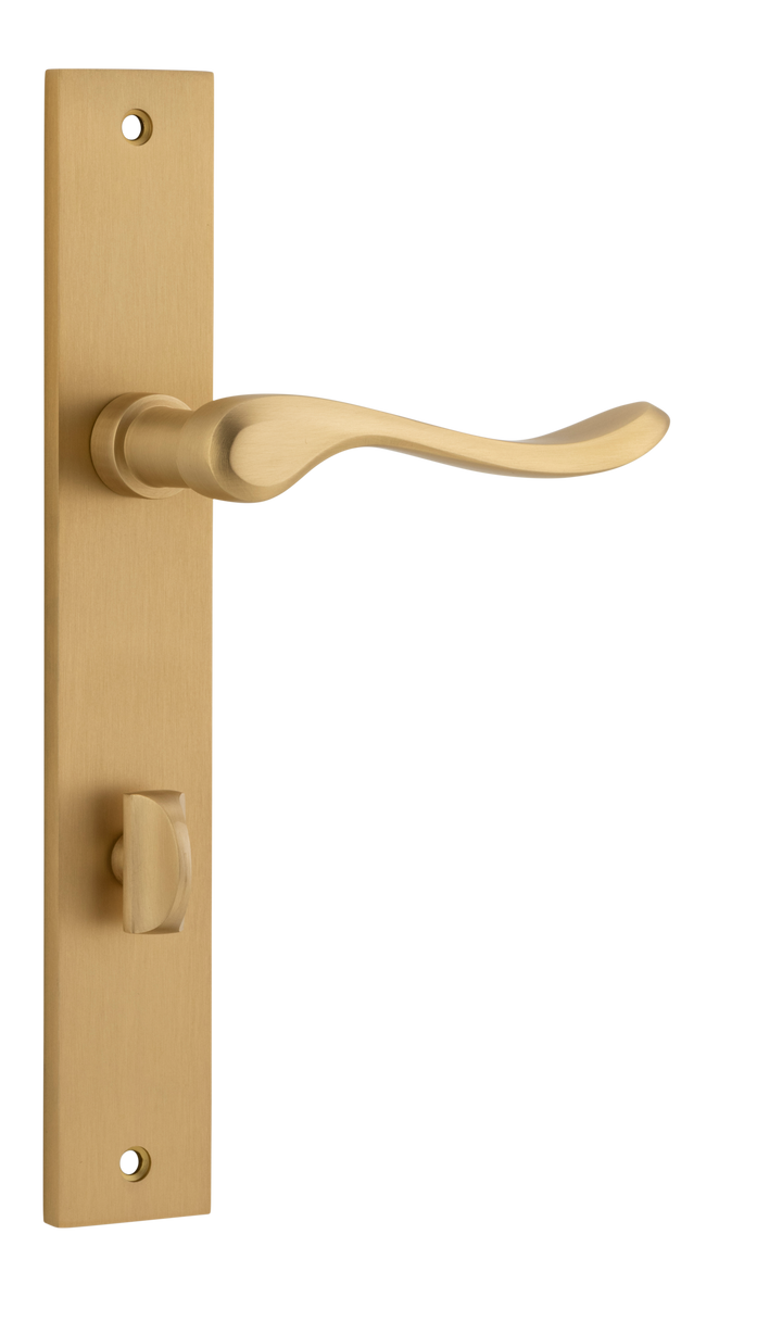 Stirling Lever - Rectangular Backplate Brushed Brass