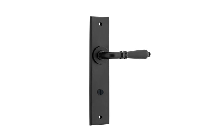 Sarlat Lever - Chamfered Backplate Matt Black