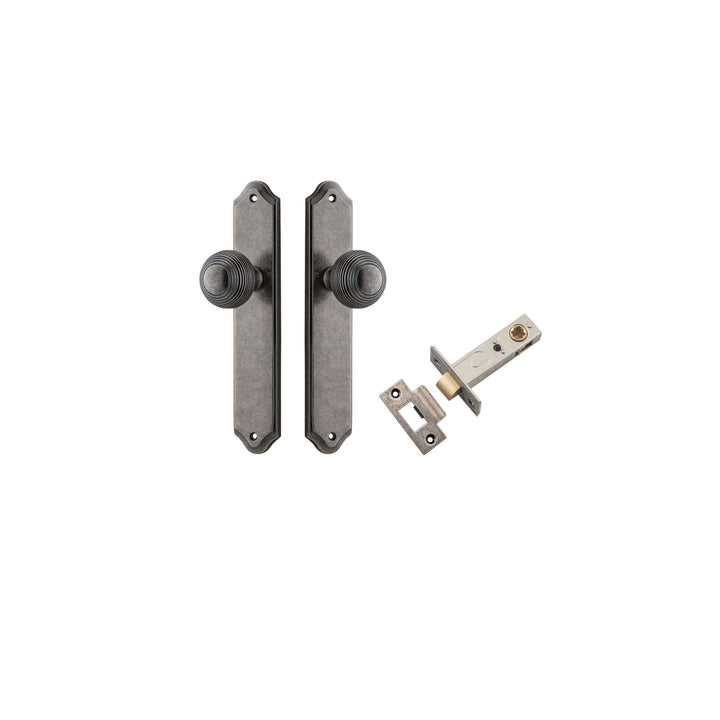 Guildford Knob - Shouldered Backplate Passage Kit Distressed Nickel