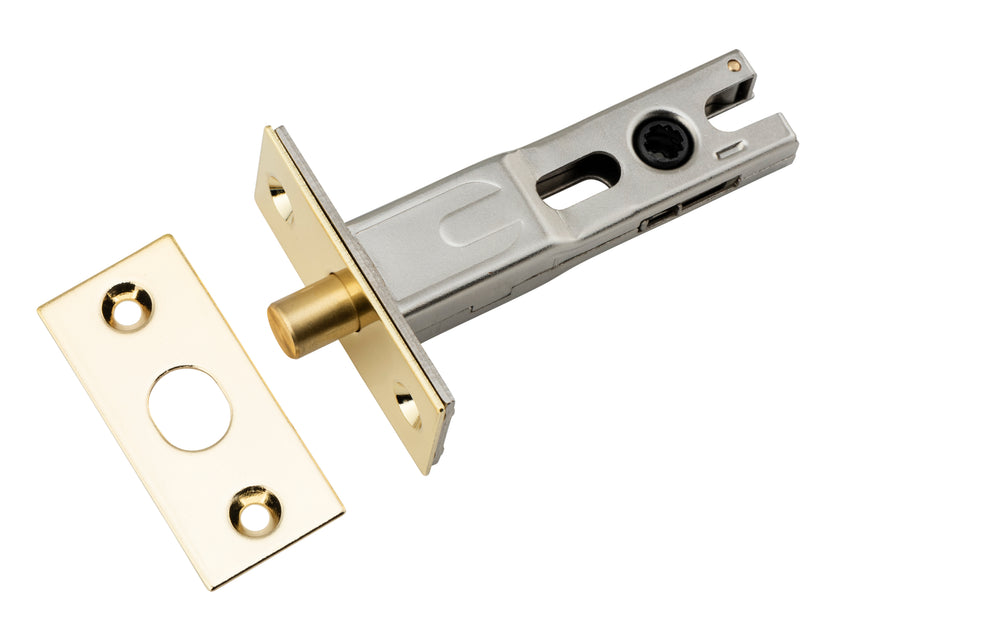 Privacy Bolt - Round - 60mm Backset Polished Brass