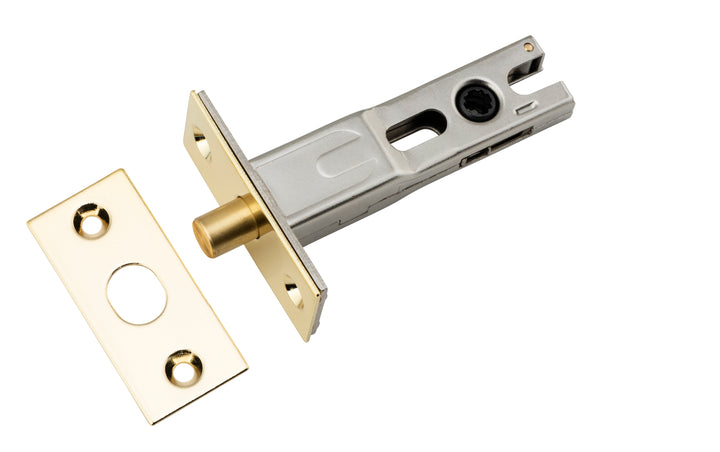 Privacy Bolt - Round - 60mm Backset Polished Brass