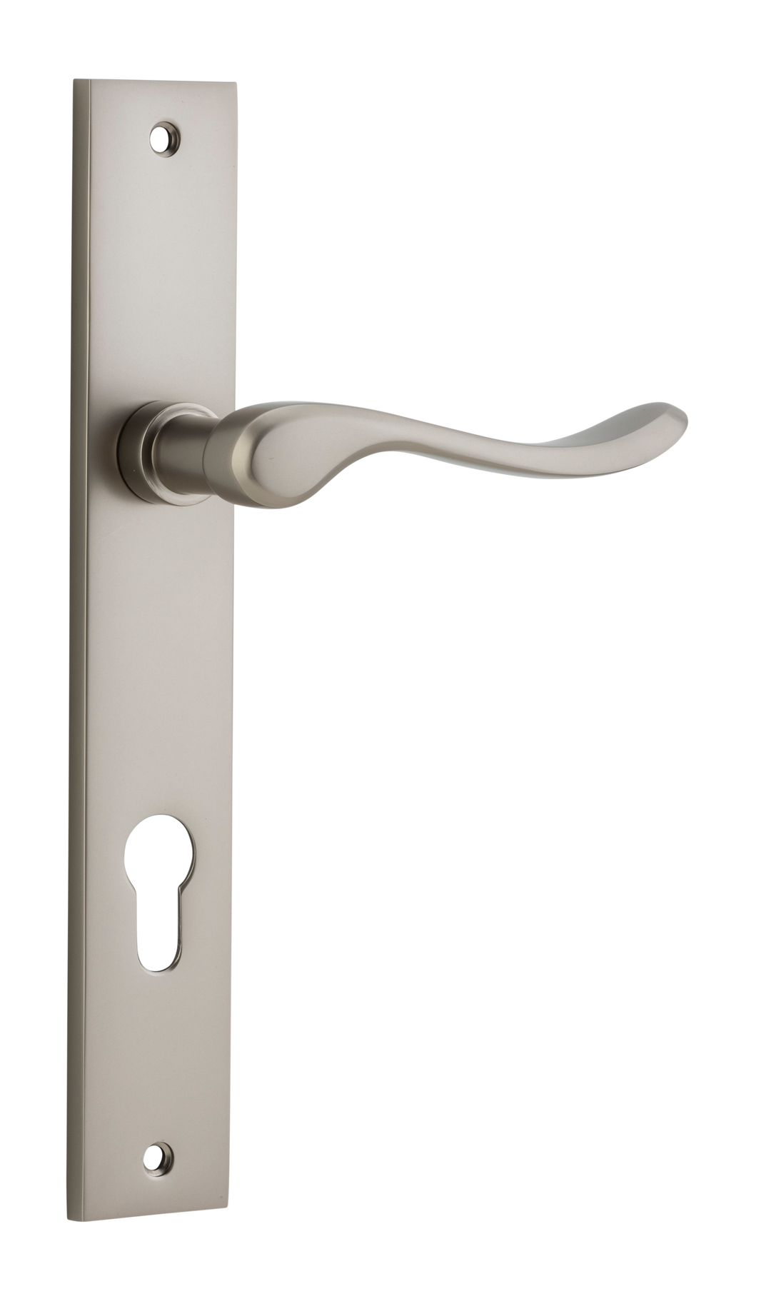 Stirling Lever - Rectangular Backplate Satin Nickel