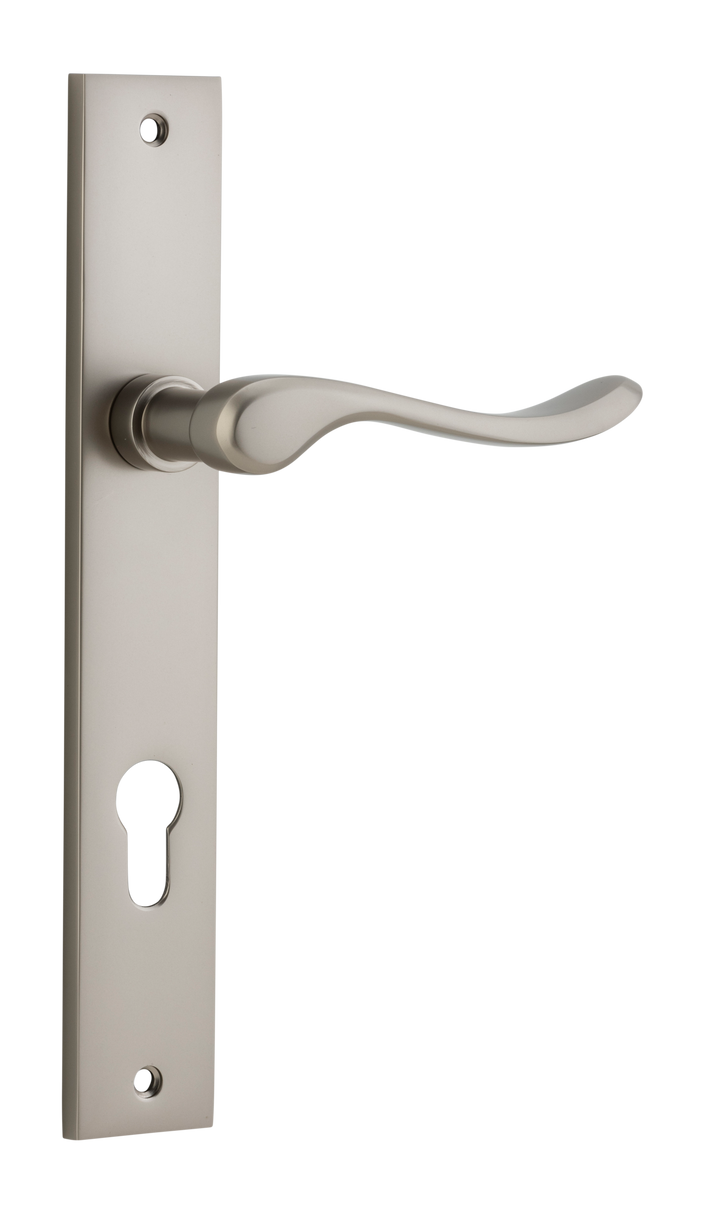 Stirling Lever - Rectangular Backplate Satin Nickel