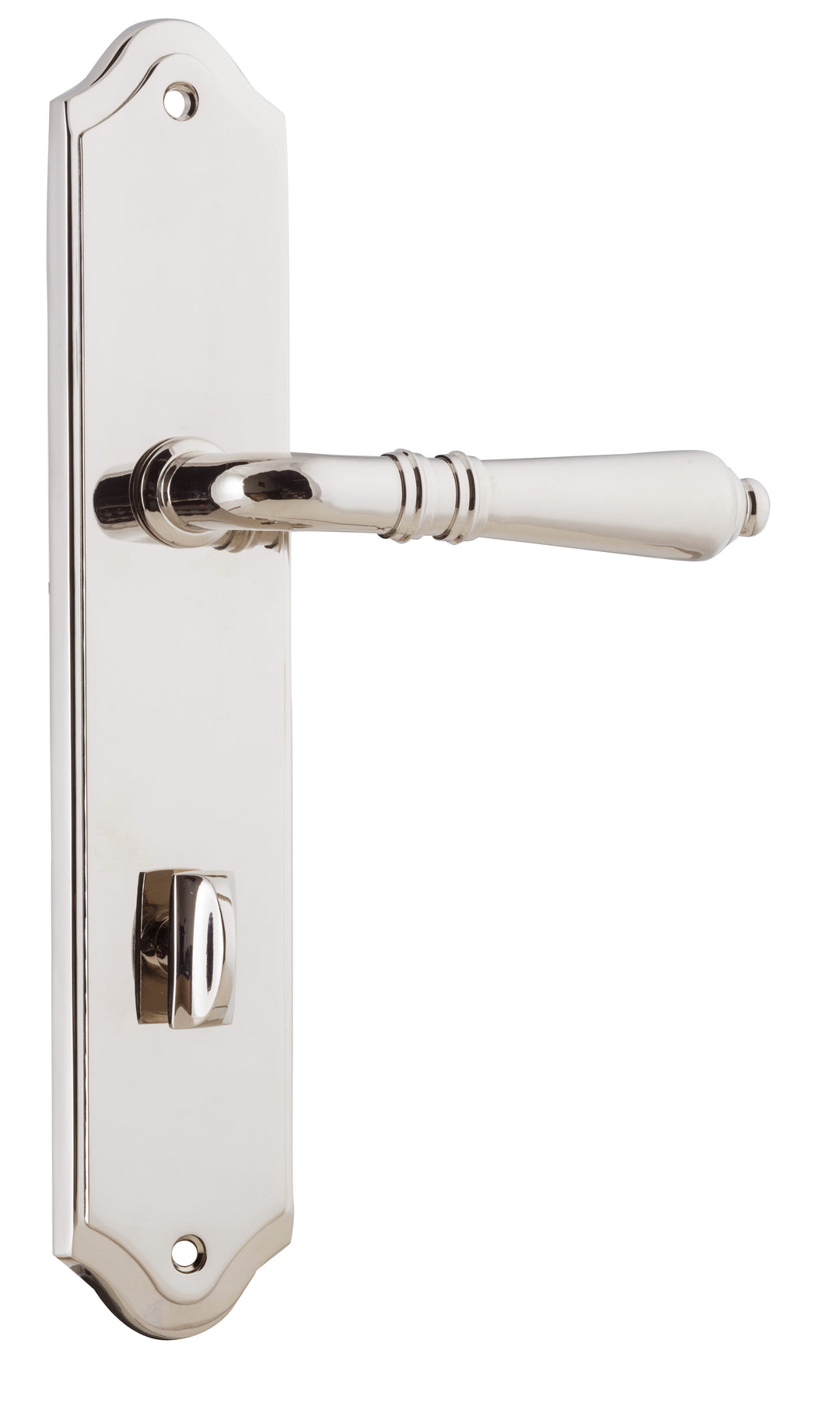 Sarlat Lever - Shouldered Backplate Polished Nickel