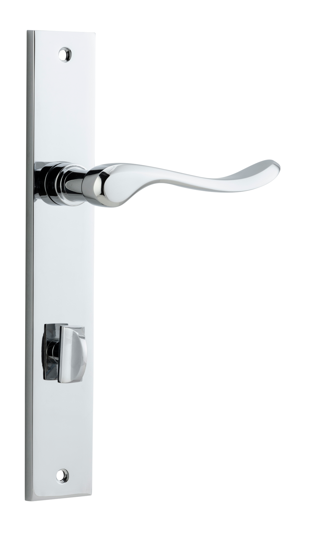 Stirling Lever - Rectangular Backplate Polished Chrome
