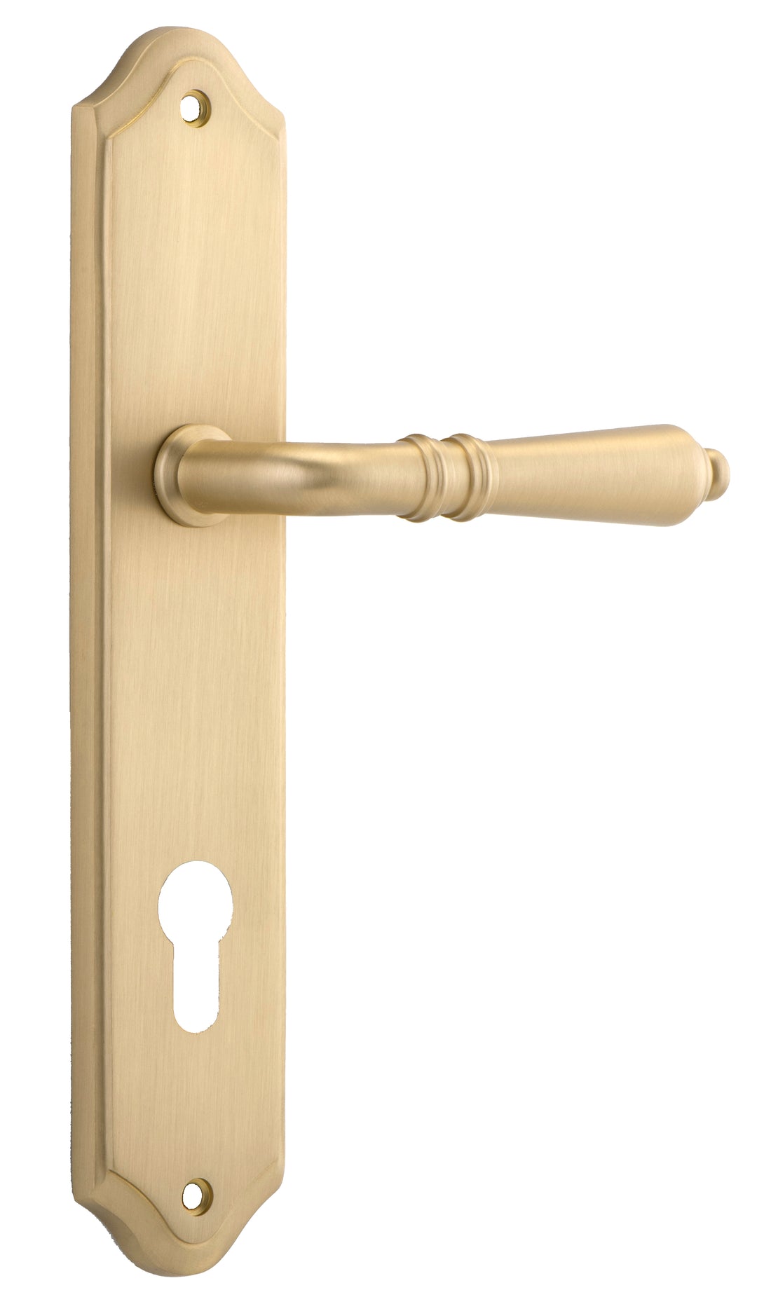 Sarlat Lever - Shouldered Backplate Brushed Brass