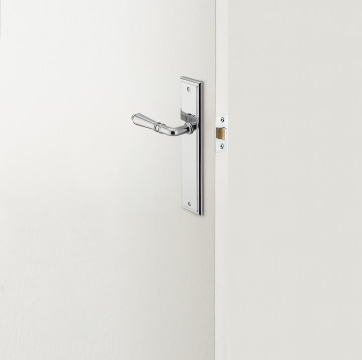 Sarlat Lever - Stepped Backplate Passage Kit Polished Chrome
