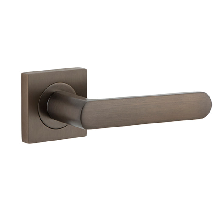 Osaka Lever - Square Rose Signature Brass