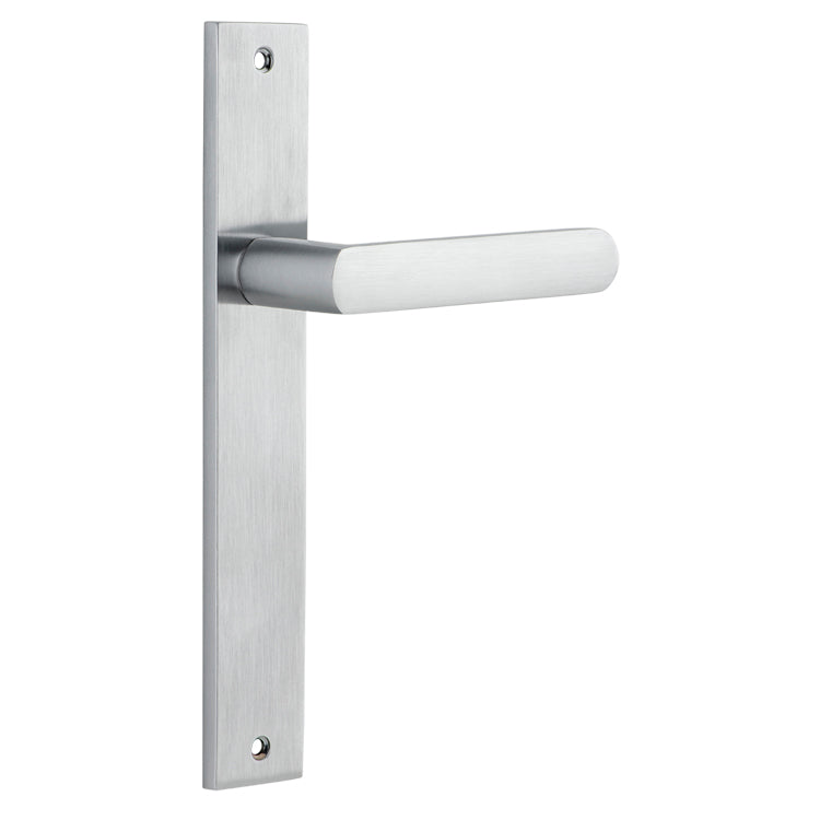 Osaka Lever - Rectangular Backplate Brushed Chrome