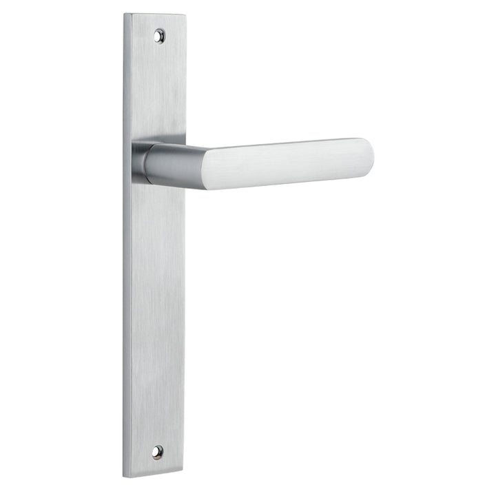 Osaka Lever - Rectangular Backplate Brushed Chrome