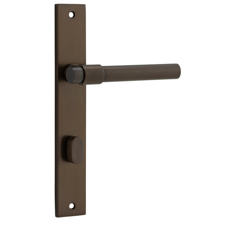 Helsinki Lever - Rectangular Backplate Signature Brass