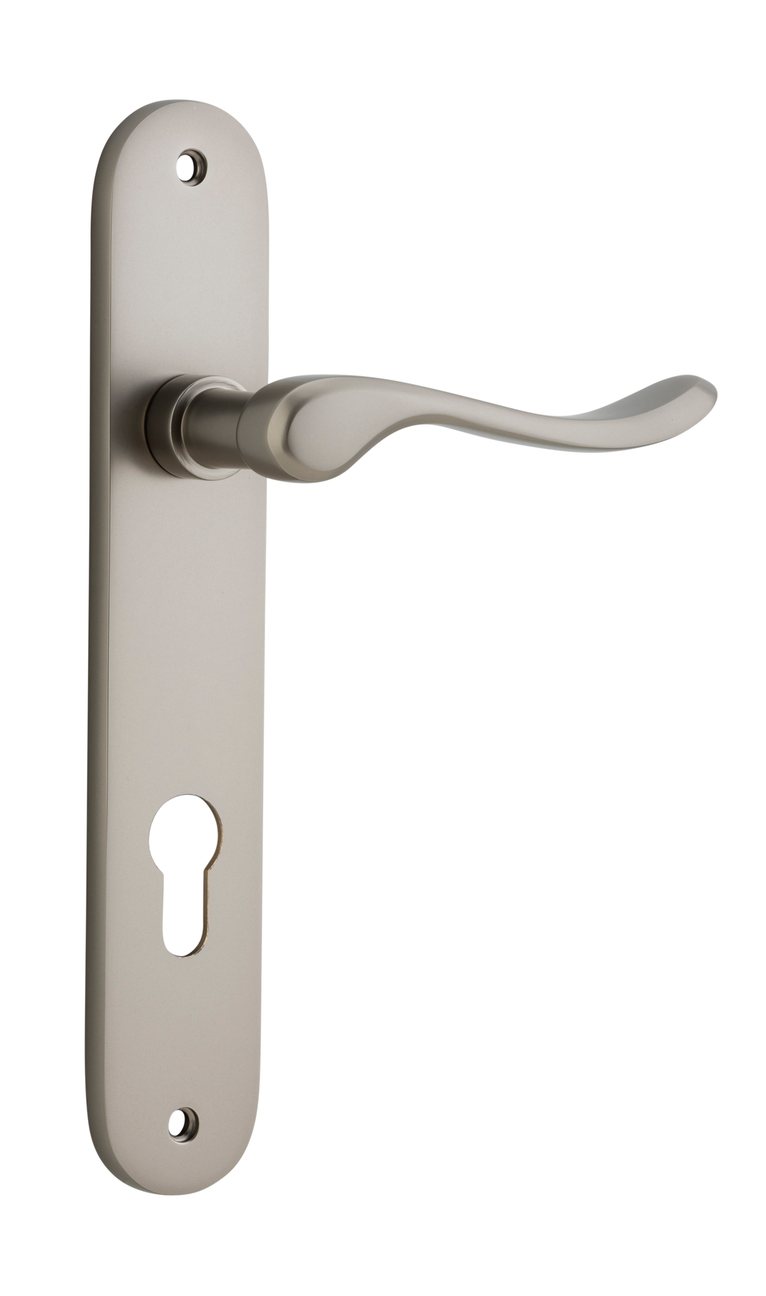 Stirling Lever - Oval Backplate Satin Nickel