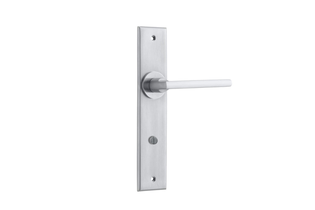 Baltimore Lever - Chamfered Backplate Brushed Chrome