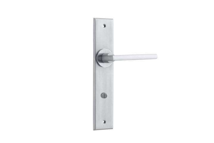 Baltimore Lever - Chamfered Backplate Brushed Chrome