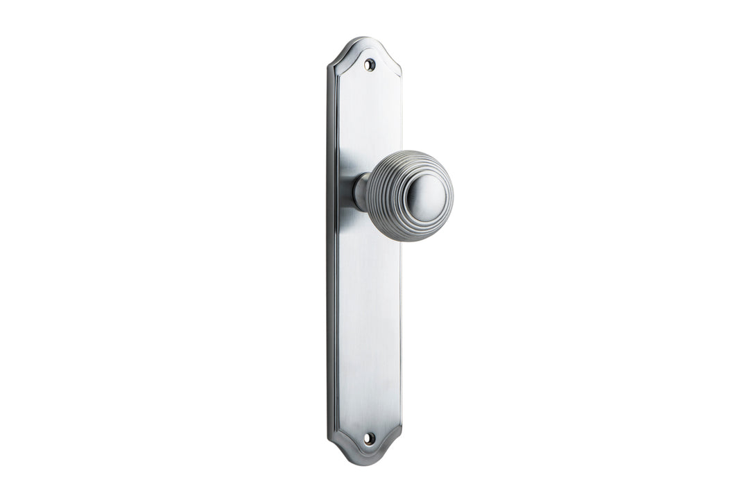 Guildford Knob - Shouldered Backplate Brushed Chrome