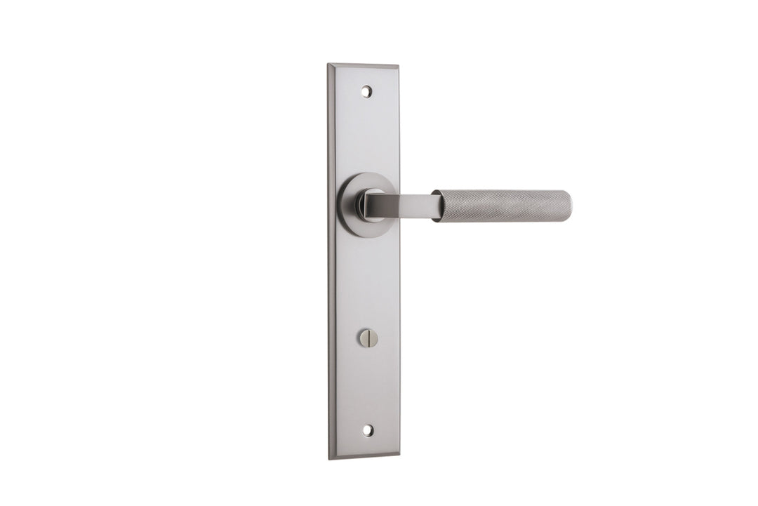 Brunswick Lever - Chamfered Backplate Satin Nickel