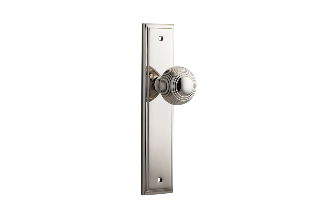 Guildford Knob - Stepped Backplate Polished Nickel