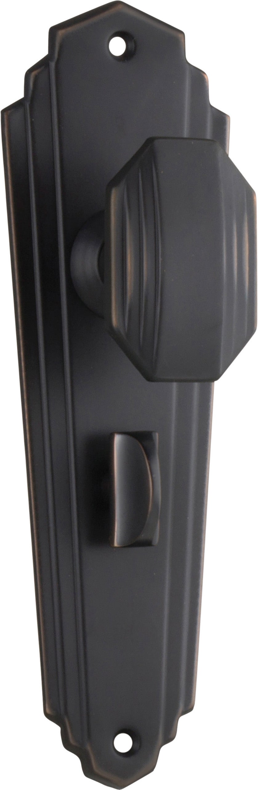 Door Knob Elwood Art Deco Privacy Pair Antique Copper H203xW63xP47mm