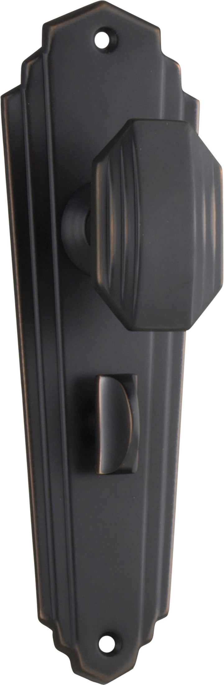 Door Knob Elwood Art Deco Privacy Pair Antique Copper H203xW63xP47mm