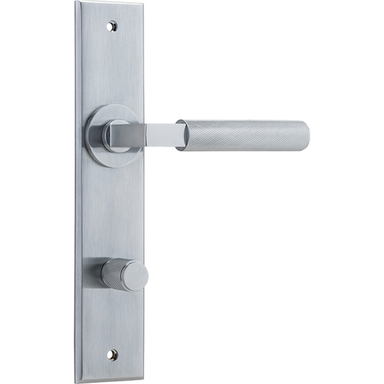 Brunswick Lever - Chamfered Backplate Brushed Chrome