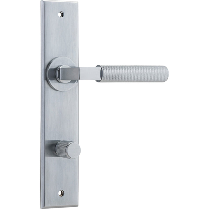 Brunswick Lever - Chamfered Backplate Brushed Chrome