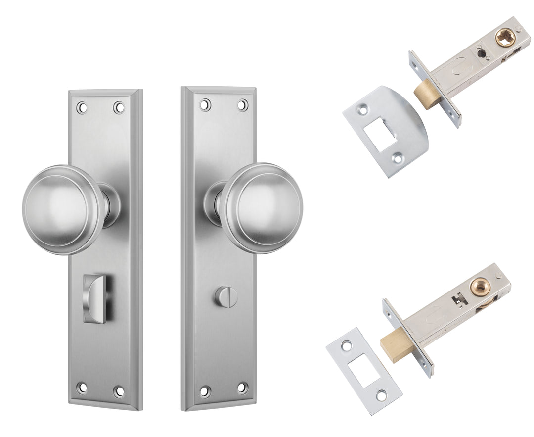 Door Knob Milton Satin Chrome Privacy Set