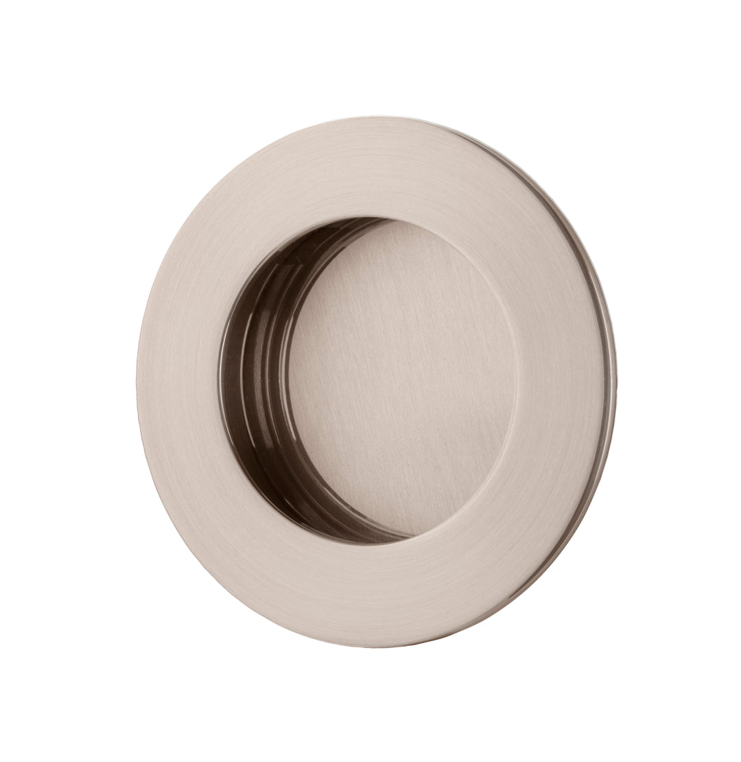 Round Flush Pull Satin Nickel