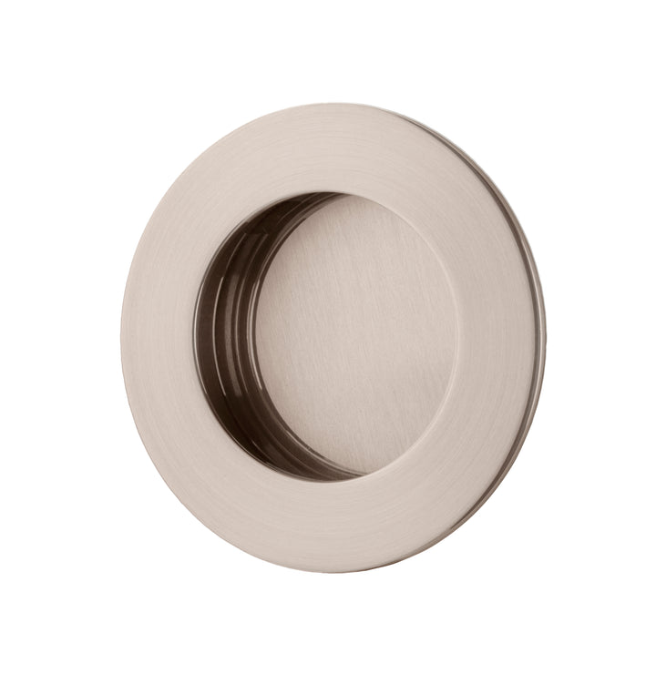 Round Flush Pull Satin Nickel
