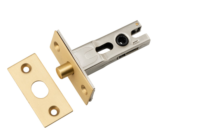 Privacy Bolt - Round - 45mm Backset Brushed Brass