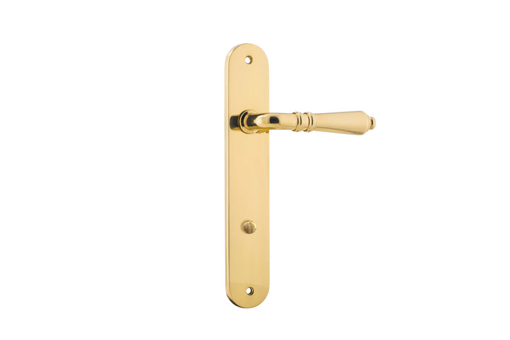 Sarlat Lever - Oval Backplate Polished Brass
