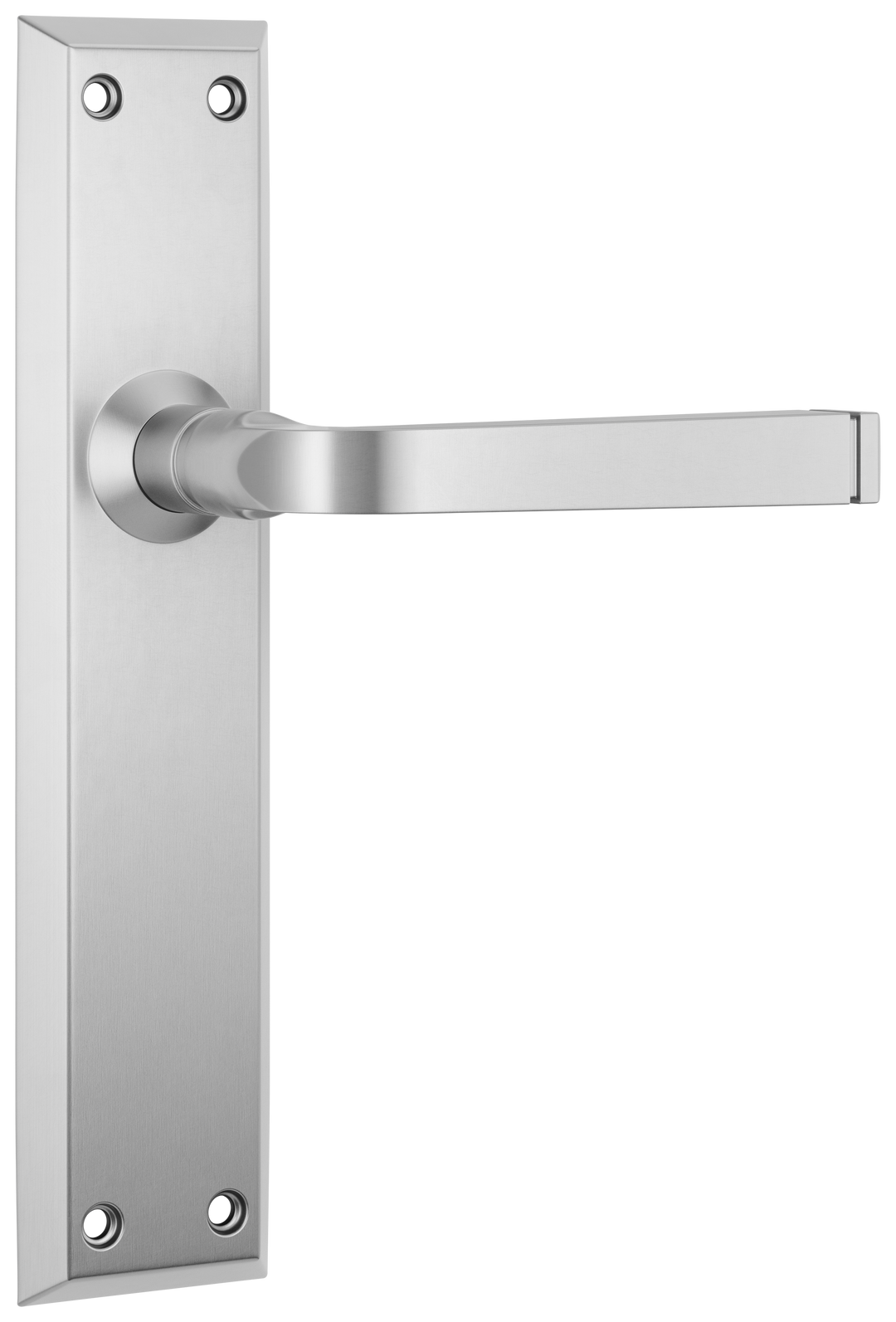 Door Lever Menton Latch Pair Satin Chrome H225xW50xP75mm