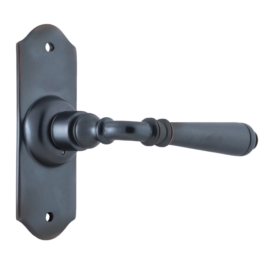 Door Lever Reims Latch Pair Antique Copper H110xW43xP65mm
