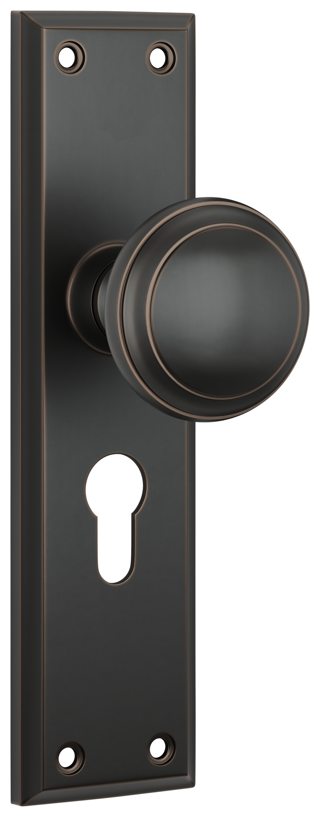 Door Knob Milton Euro Pair Antique Copper H200xW50xP73mm
