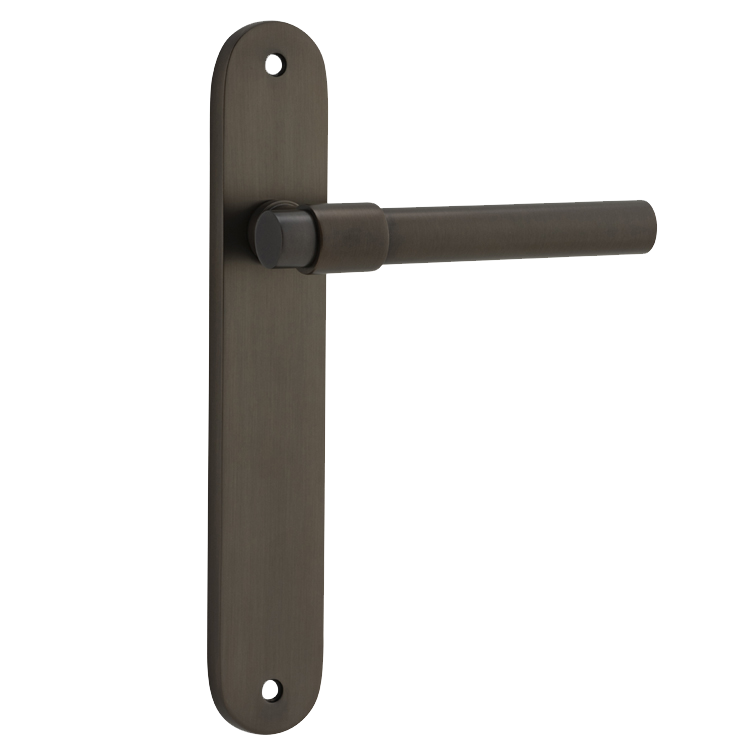 Helsinki Lever - Oval Backplate Signature Brass