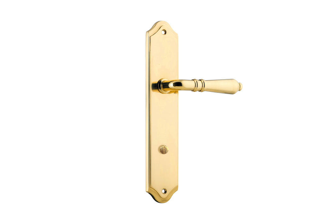 Sarlat Lever - Shouldered Backplate Polished Brass