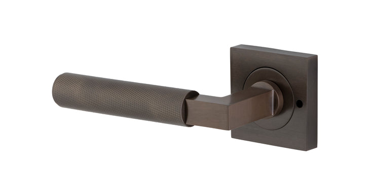 Brunswick Lever - Square Rose Privacy Kit (Inbuilt Privacy) Signature Brass