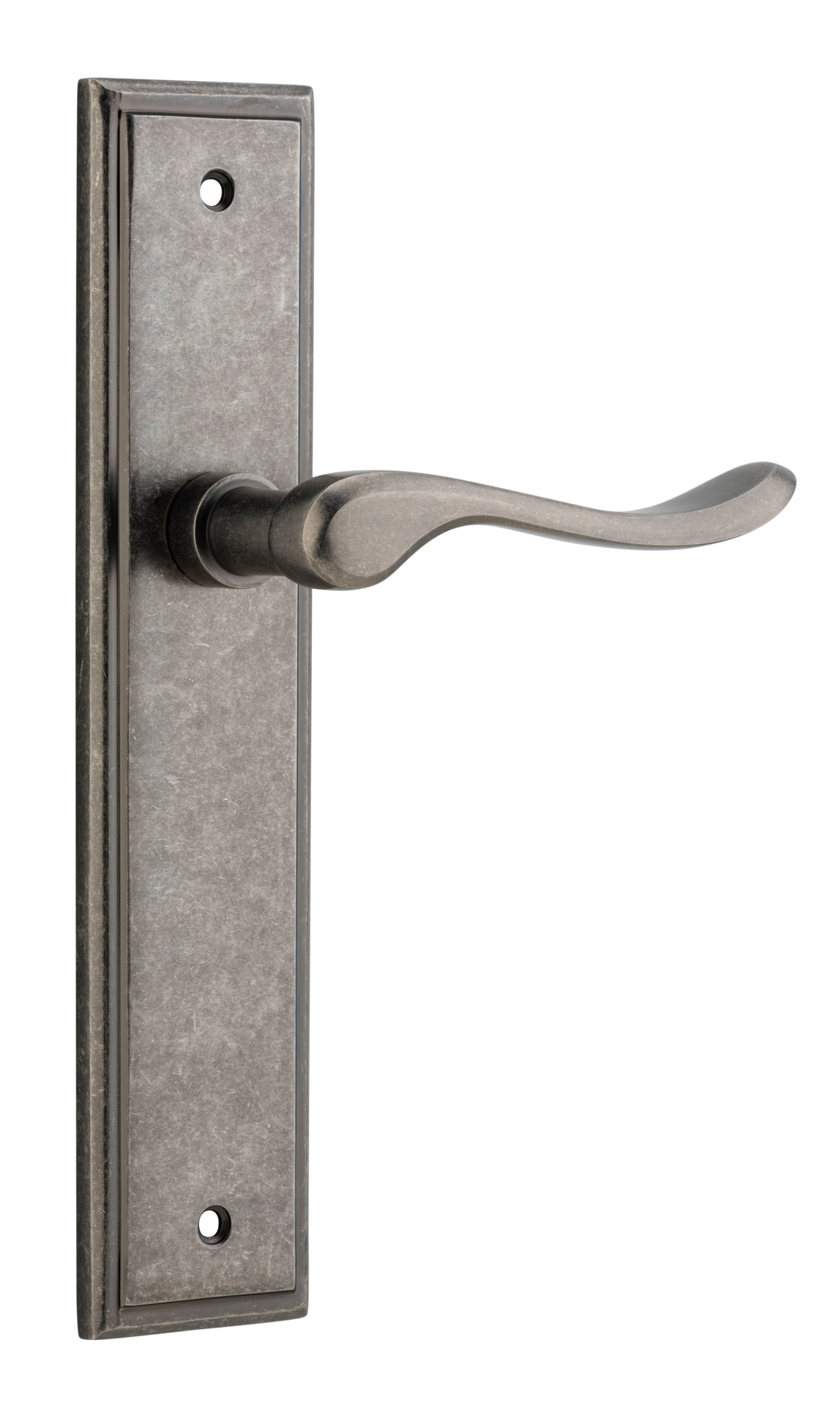 Stirling Lever - Stepped Backplate Distressed Nickel