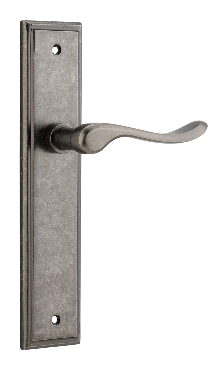 Stirling Lever - Stepped Backplate Distressed Nickel