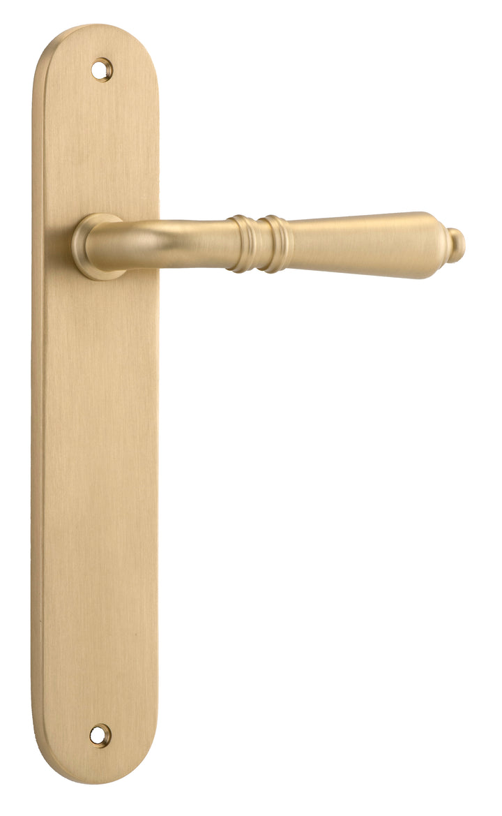 Sarlat Lever - Oval Backplate Brushed Brass