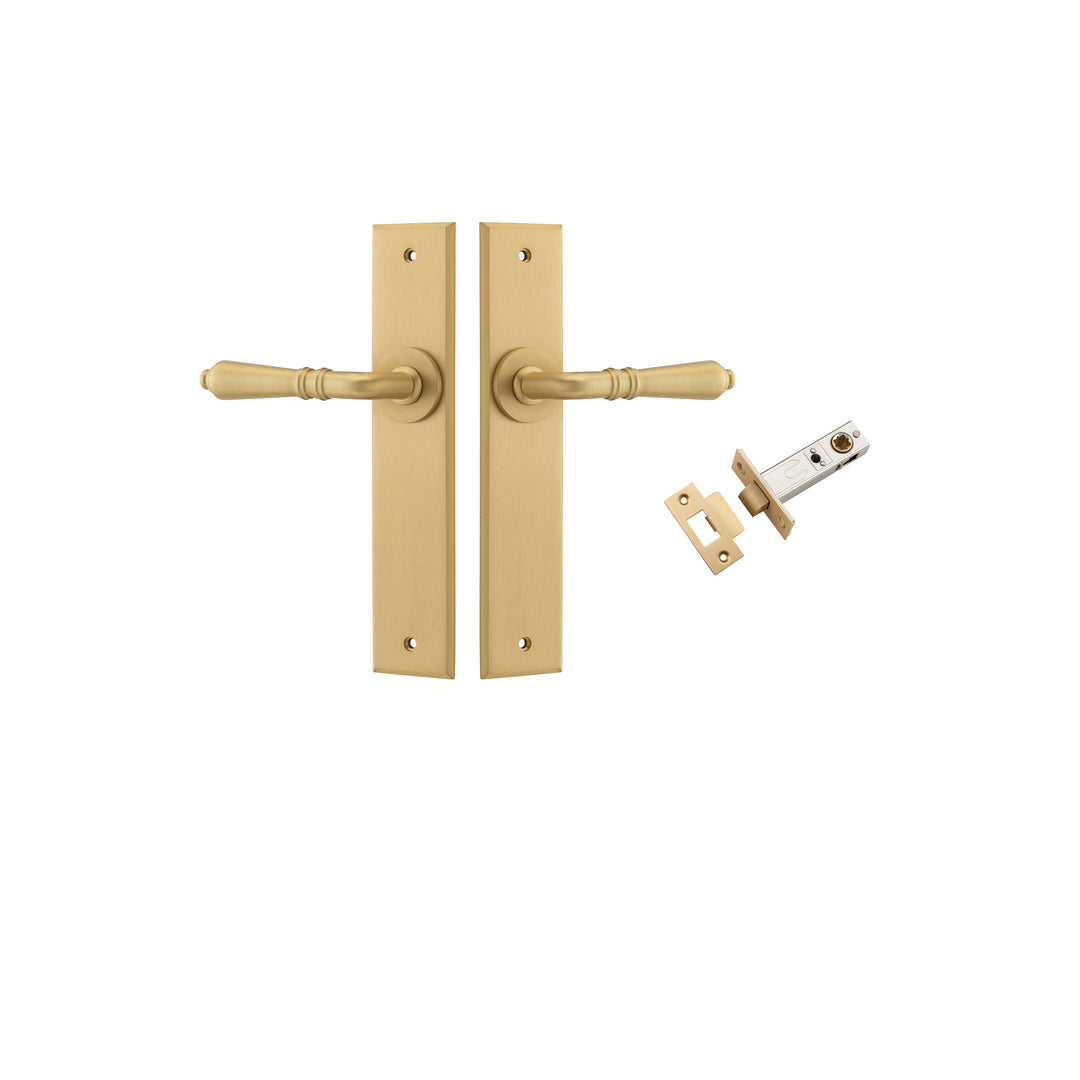 Sarlat Lever - Chamfered Backplate Passage Kit Brushed Brass