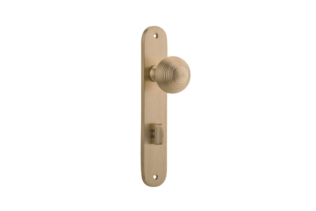 Guildford Knob - Oval Backplate Brushed Brass