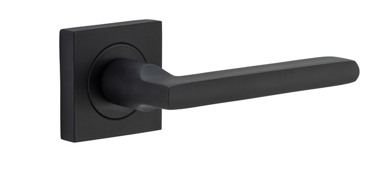 Baltimore Lever - Square Rose Matt Black
