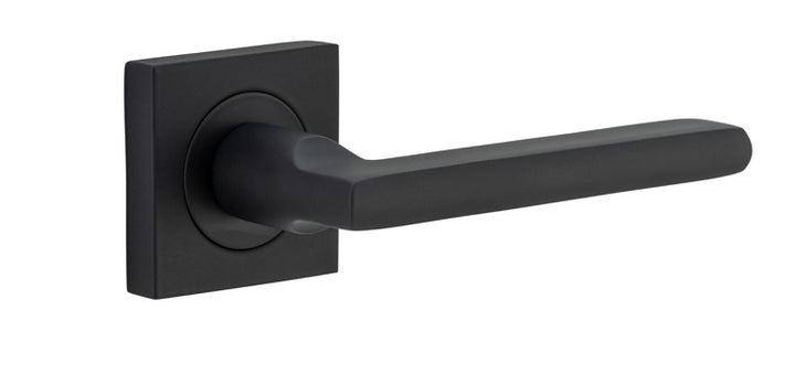 Baltimore Lever - Square Rose Matt Black