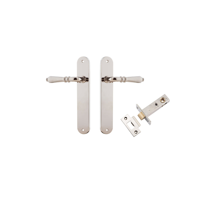 Sarlat Lever - Oval Backplate Passage Kit Polished Nickel
