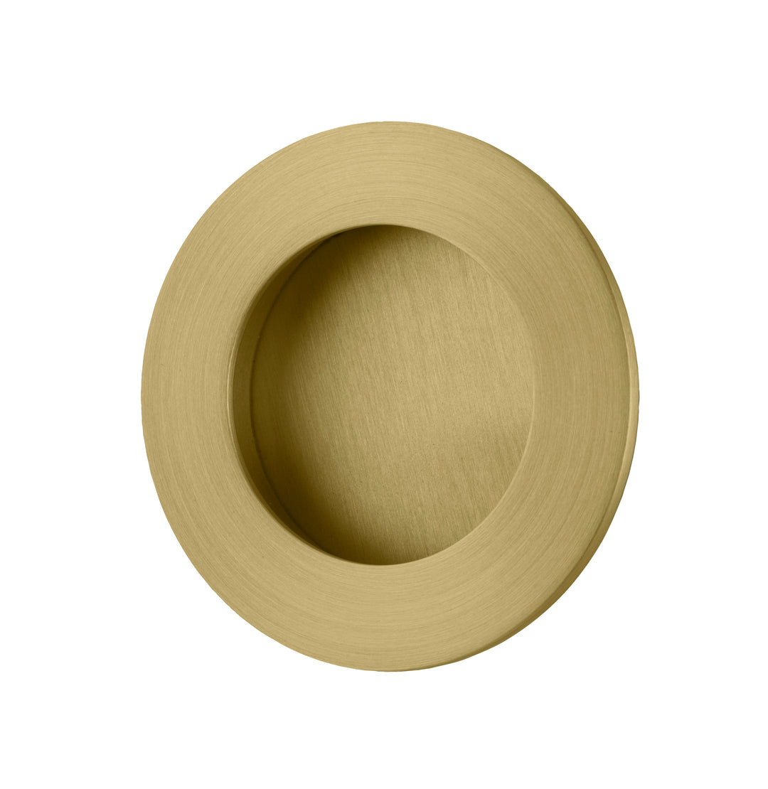 Round Flush Pull Brushed Gold PVD