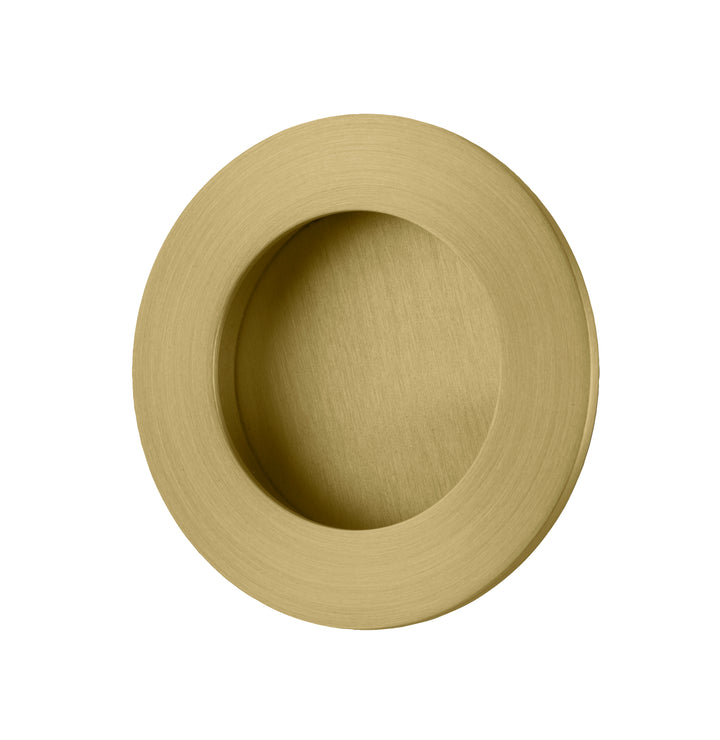Round Flush Pull Brushed Gold PVD