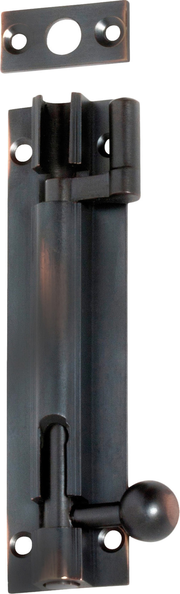 Barrel Bolt Offset Antique Copper L100xW25mm